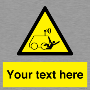 Custom warning run over by operator controlled machine